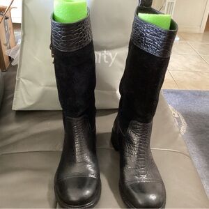 Tory Birch Corey Mid-Calf Leather Boots Size 6.5